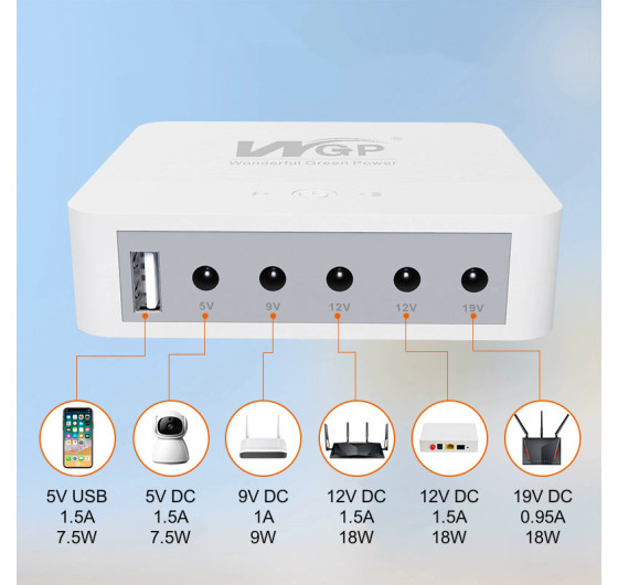 Джерело безперебійного живлення ДБЖ WGP UPS-203 для роутера