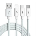 Кабель Basemo CM-102UW 3в1 USB - Micro USB / Type-C / Lightning 100 Вт