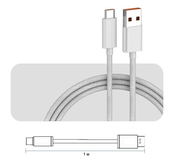 Кабель Basemo DC-0410CG USB - Type-C 1м 100Вт