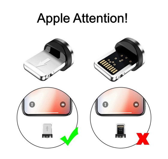 Кабель Magnetics MC-12B 3в1 магнітний USB - Micro USB / Type-C / Lightning 66 Вт