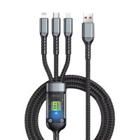 Кабель Segment CM-101UG 3в1 USB - Micro USB / Type-C / Lightning 100 Вт