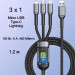Кабель Segment CM-101UG 3в1 USB - Micro USB / Type-C / Lightning 100 Вт
