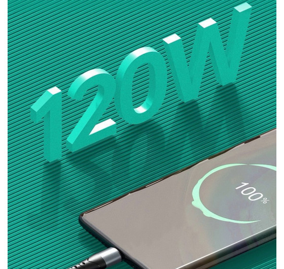 Кабель T-Type J006L USB - Lightning 2м 120Вт