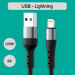Кабель T-Type J006L USB - Lightning 2м 120Вт