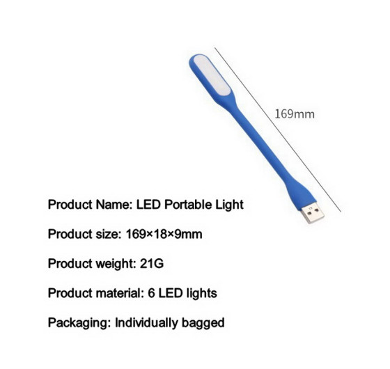 Світильник ліхтарик лампа USB Ledlight UL-06R