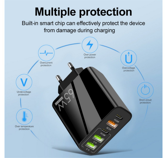 Зарядний пристрій Fast Charge PD-0565B 65Вт