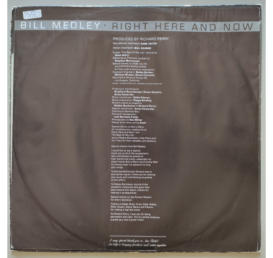 Bill Medley - Right Here And Now