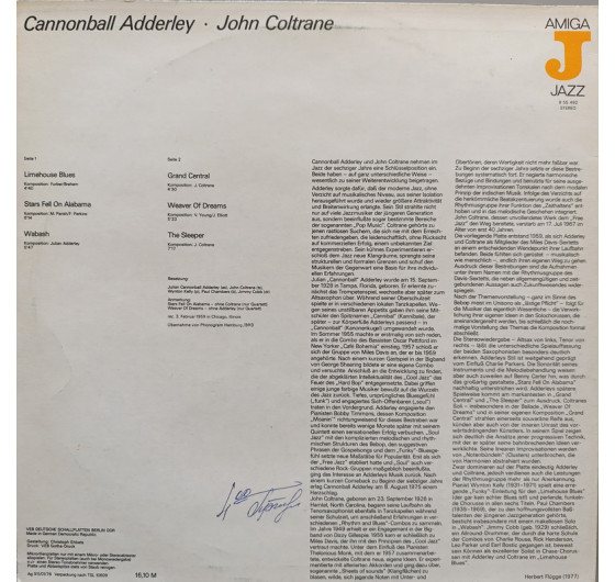 Cannonball Adderley And John Coltrane - Limehouse Blues
