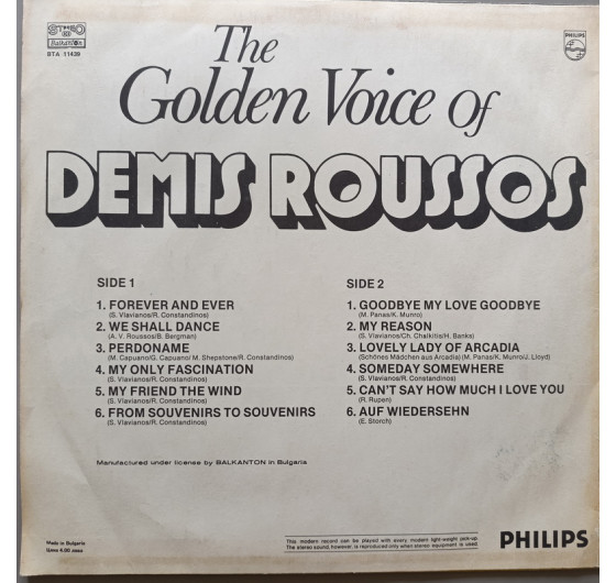Demis Roussos - The Golden Voice Of (B)