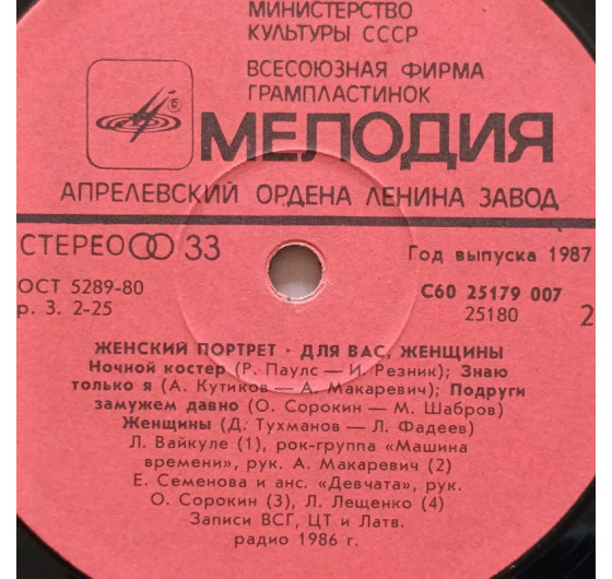 Для вас, женщины - Женский портрет