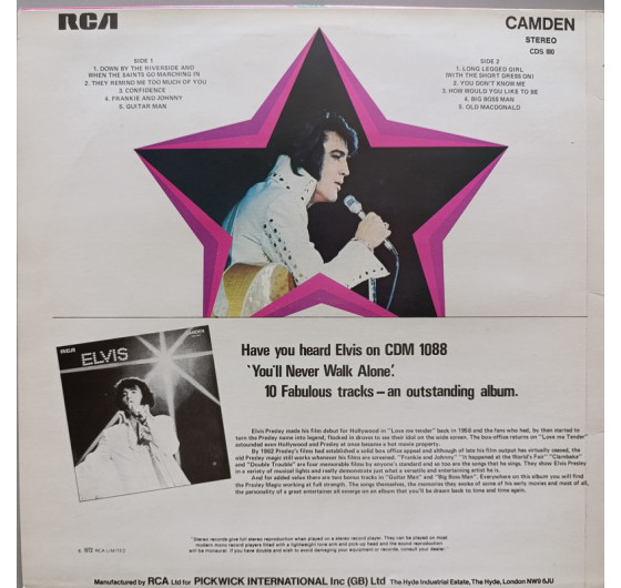 Elvis Presley - Sings Hits From His Movies