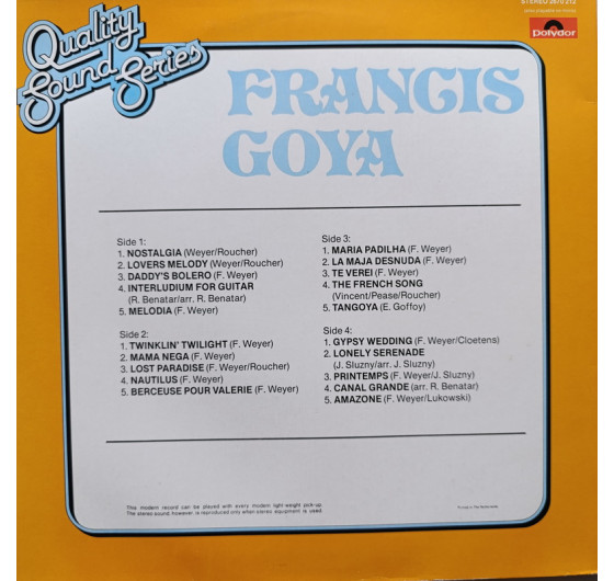 Francis Goya - The Best (2LP)