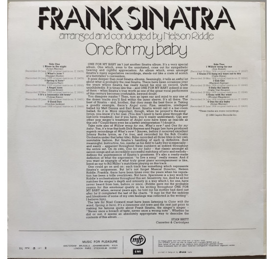 Frank Sinatra - One For My Baby