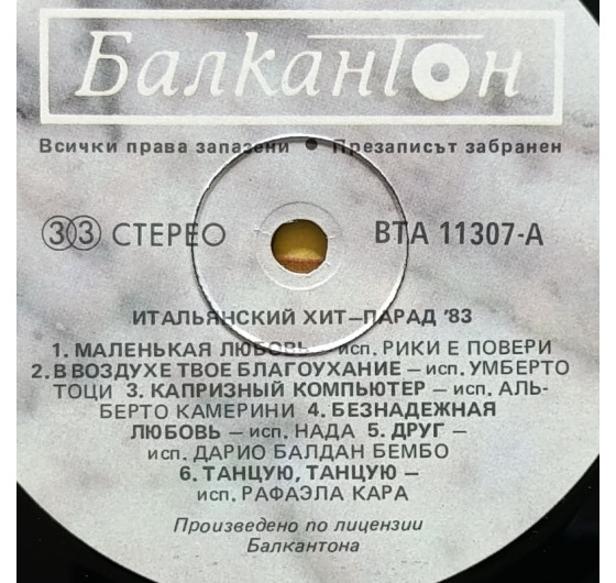 Italian Hit Parade 83
