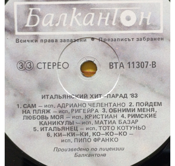 Italian Hit Parade 83