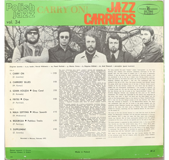 Jazz Carriers - Carry On