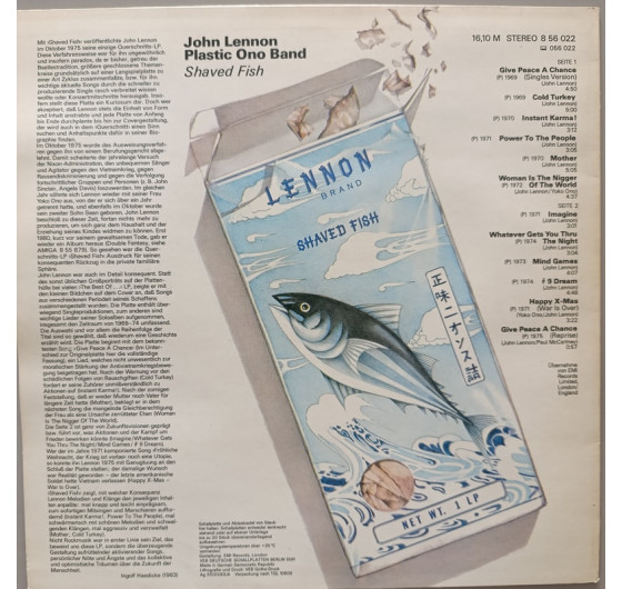 John Lennon Plastic Ono Band - Shaved Fish