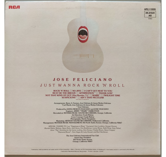 Jose Feliciano - Just Wanna Rock 'n' Roll