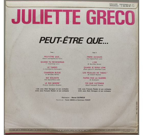 Juliette Greco - Peut-etre Que