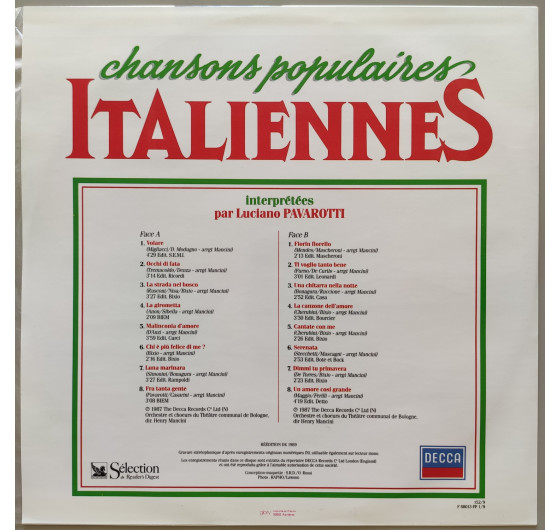 Luciano Pavarotti - Italiennes