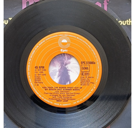 Meat Loaf - You Took The Words Right Out Of My Mouth (миньон 7)