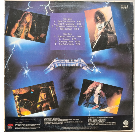 Metallica - Ride The Lightning