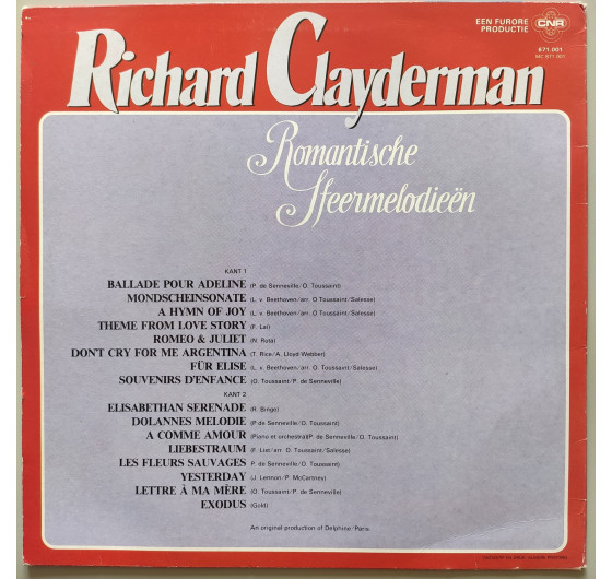 Richard Clayderman - Romantische Sfeermelodieen