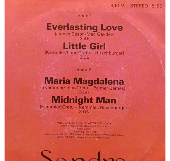 Sandra - Everlasting Love (миньон 7)