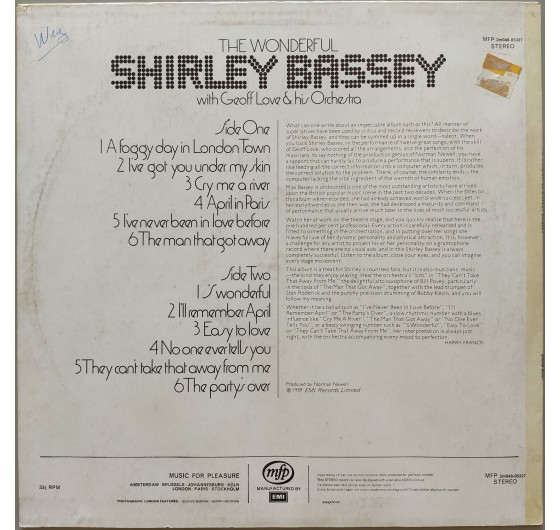 Shirley Bassey - The Wonderful