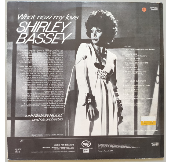 Shirley Bassey - What Now My Love